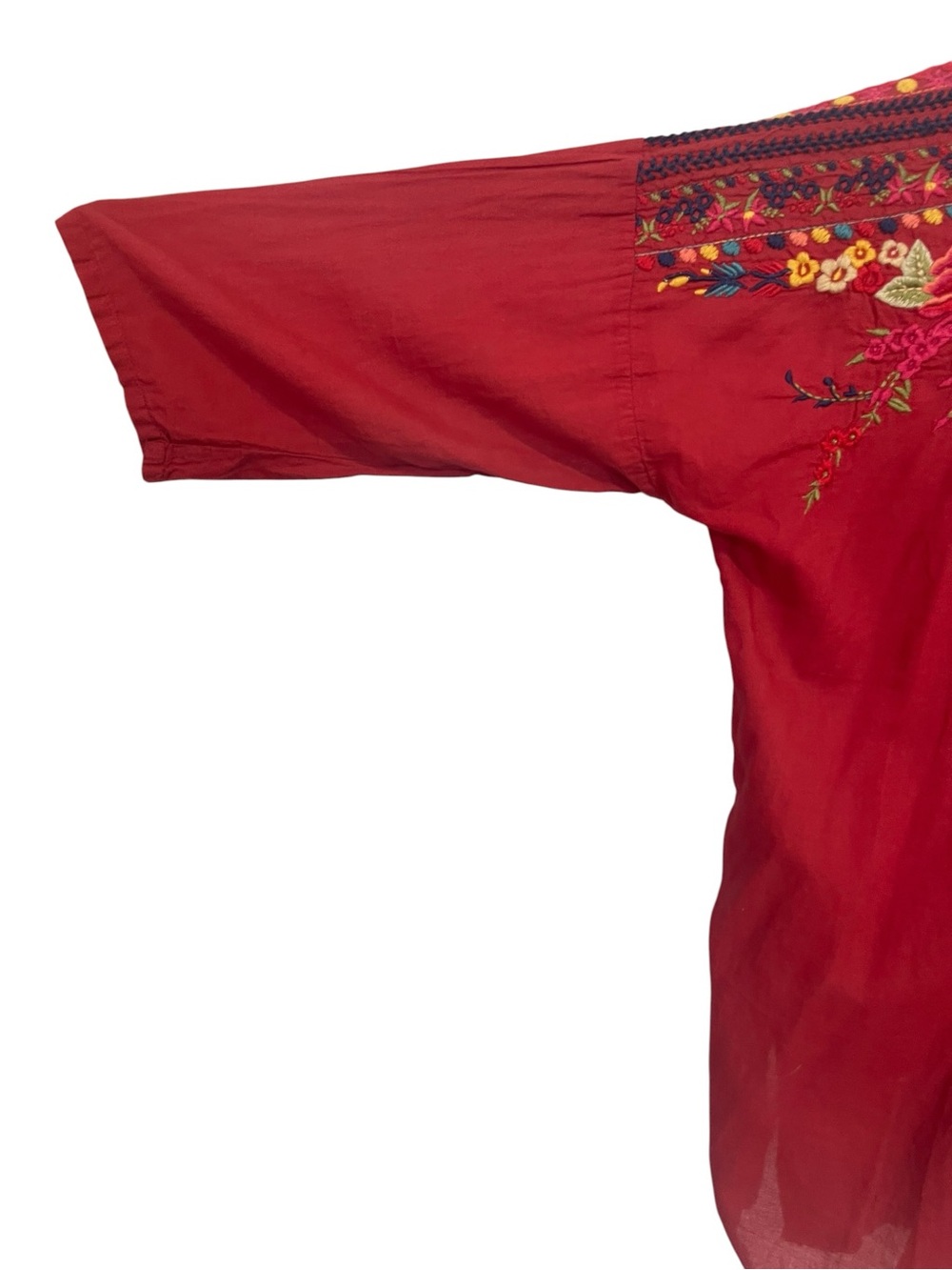Johnny Was Claude Embroidered Peasant Blouse Tunic Top Boho Festival - Picture 8 of 11